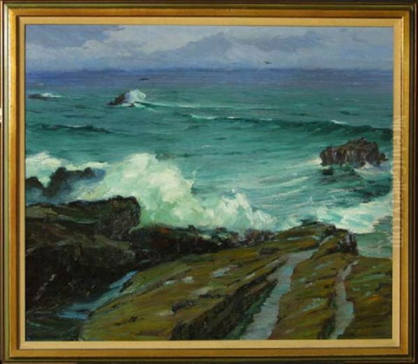 Coastal Oil Painting by Jean Mannheim