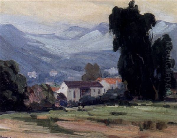 Flintridge, Early Morning Oil Painting by Jean Mannheim