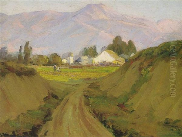 California Ranch Oil Painting by Jean Mannheim