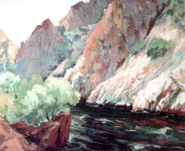 Kern River Oil Painting by Jean Mannheim