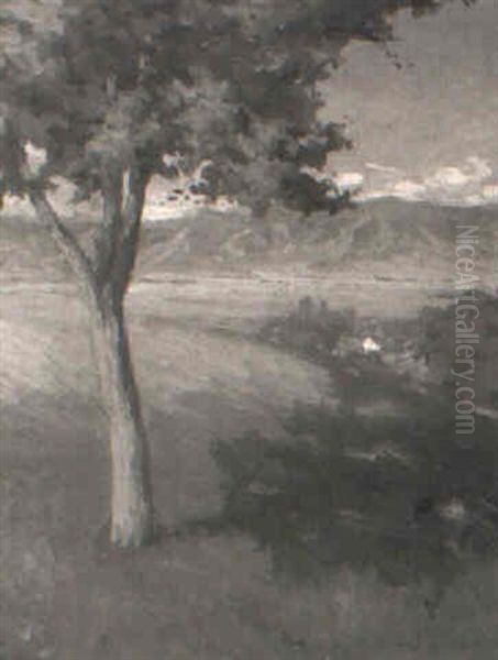 View From A Hillside Oil Painting by Jean Mannheim