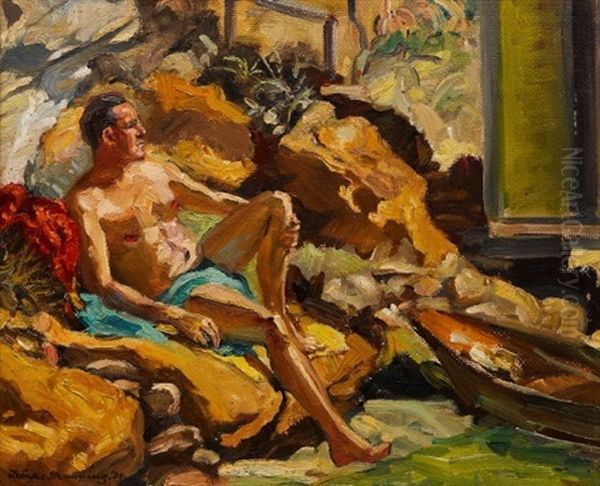 The Sun Worshipper Oil Painting by Constance Tempe Manning