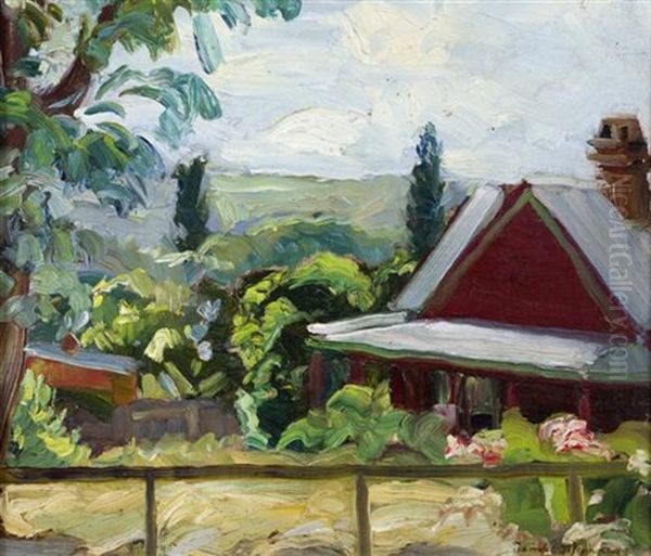 Homestead Oil Painting by Constance Tempe Manning