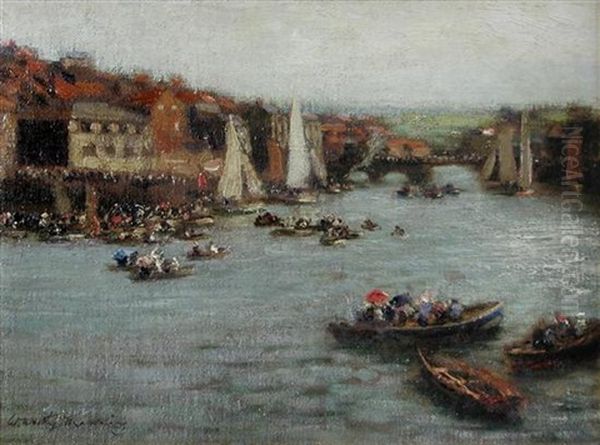 Regatta Day, Whitby Oil Painting by William Westley Manning