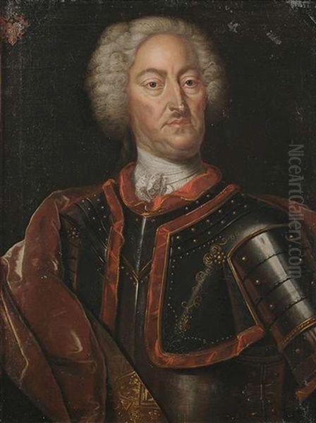 Portrait Des Obristen Johann Balthasar Von Poyda Im Alter Von 52 Jahren Oil Painting by Conrad Mannlich