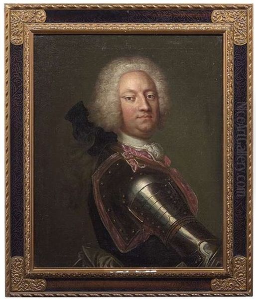 Herzog Eberhard Ludwig Von Wurttemberg Als Feldherr Oil Painting by Conrad Mannlich