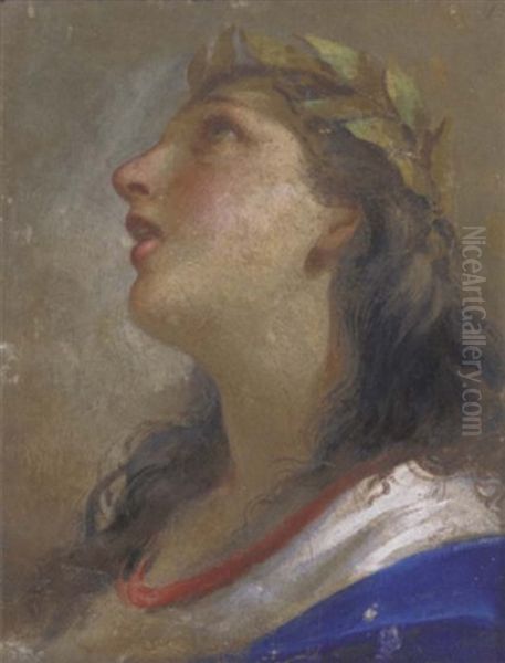 Head Of A Muse Oil Painting by Giovanni Mannozzi