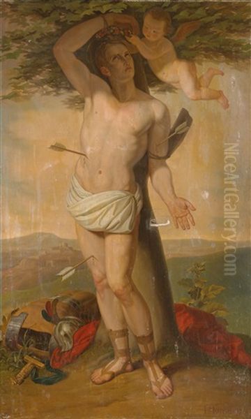 St. Sebastian Oil Painting by Johann Manschgo