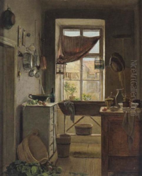 Kuchenstilleben Oil Painting by Josef Mansfeld