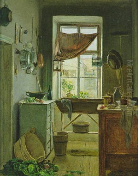 Kuchenstilleben Oil Painting by Josef Mansfeld