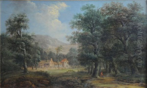 Maison Dans Un Sous-bois Oil Painting by Jakob Manskirch