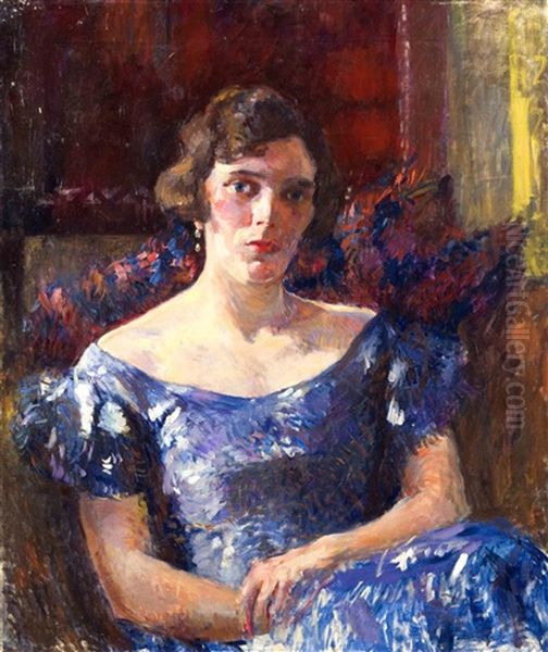 Portrait Einer Sitzenden Dame Oil Painting by James Bolivar Manson