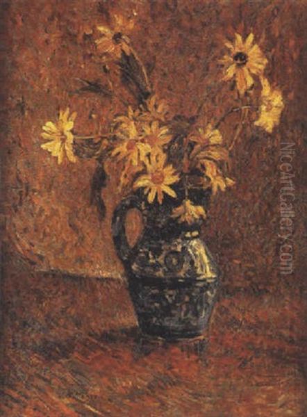 Yellow Daisies Oil Painting by James Bolivar Manson