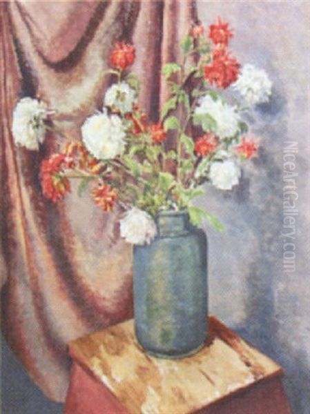 Chrysanthemums Oil Painting by James Bolivar Manson