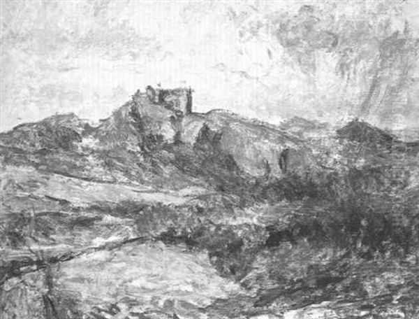 Carreg Cennan Castle Oil Painting by James Bolivar Manson