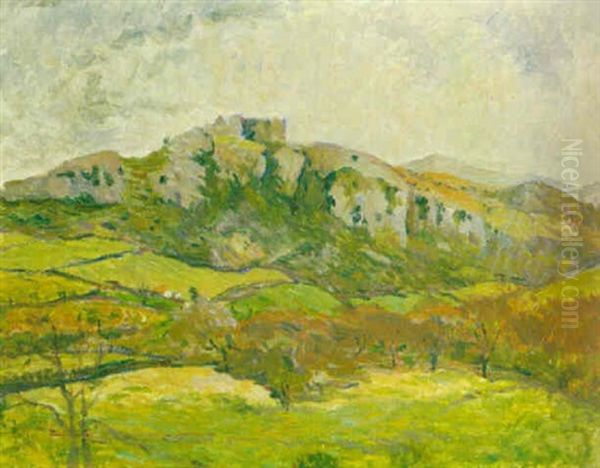 Carreg Cennan Castle Oil Painting by James Bolivar Manson