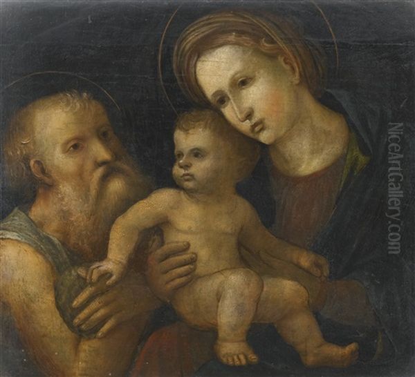 The Madonna And Child With Saint Jerome Oil Painting by Andrea Mantegna