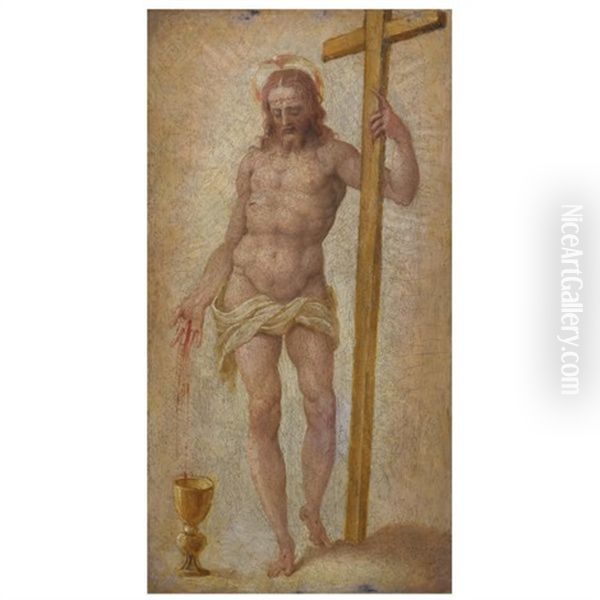 Florence Christ The Redeemer Oil Painting by Tommaso Manzuoli