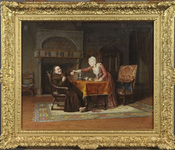 La Reprimande Du Tricheur Oil Painting by Victor Marais-Milton