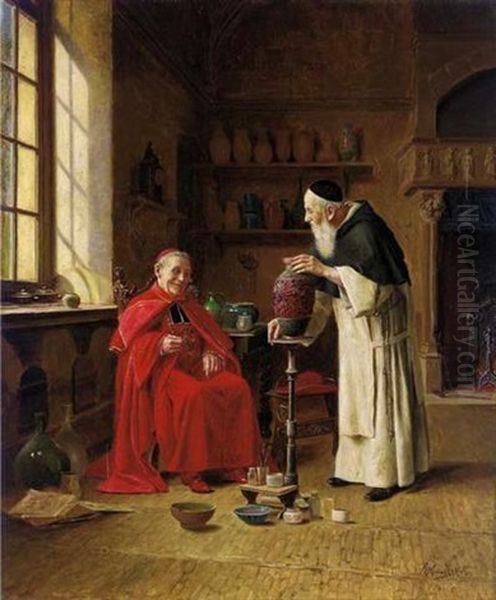 A Visit To The Potter Oil Painting by Victor Marais-Milton