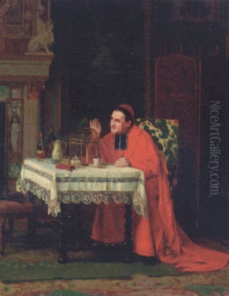 The Cardinal's Favorite Oil Painting by Victor Marais-Milton