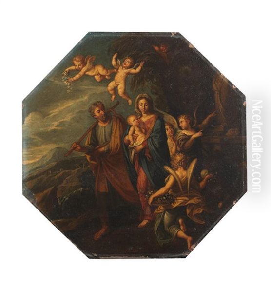 The Rest On The Flight Into Egypt Oil Painting by Carlo Maratta