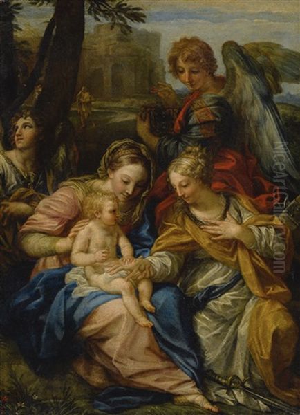 Mystic Marriage Of Saint Catherine Of Alexandria Oil Painting by Carlo Maratta