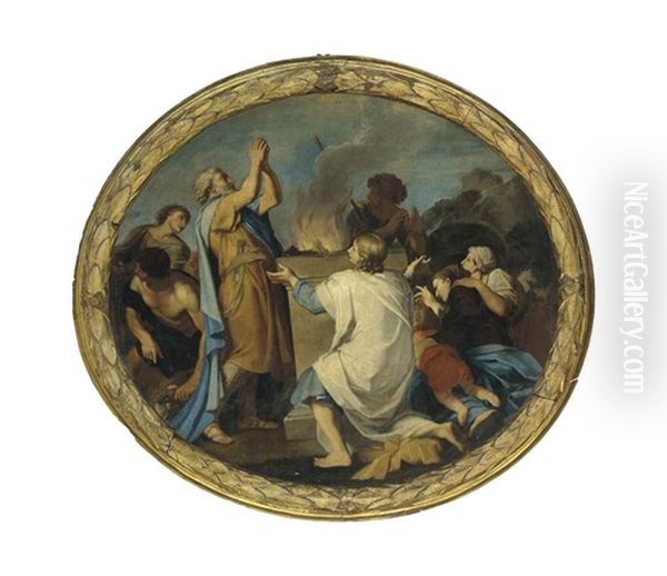 The Sacrifice Of Noah Oil Painting by Carlo Maratta