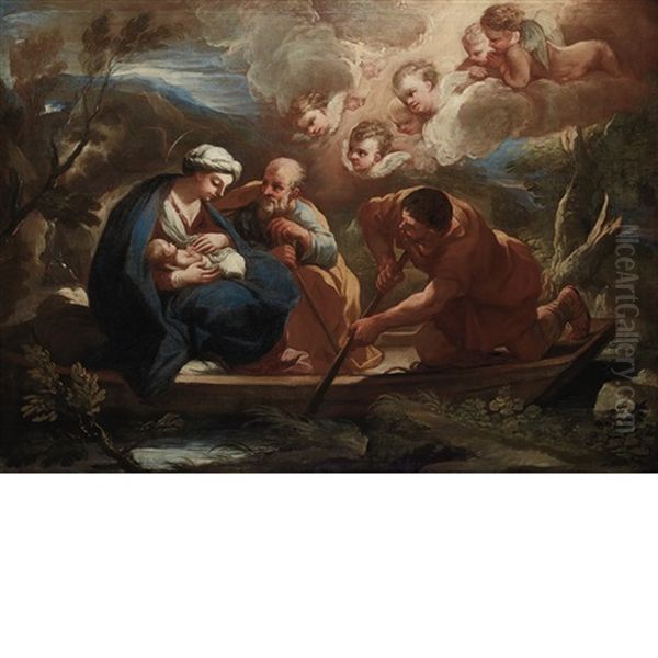 The Flight To Egypt Oil Painting by Carlo Maratta