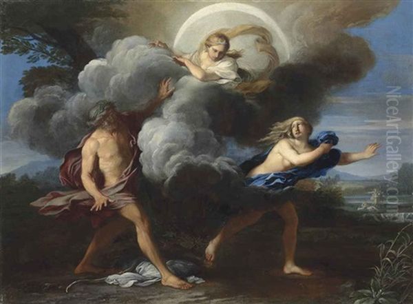 Alpheus And Arethusa Oil Painting by Carlo Maratta