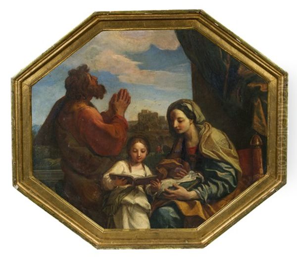 Anna Lehrt Maria Oil Painting by Carlo Maratta