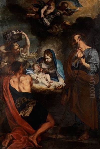 Anbetung In Betlehem Oil Painting by Carlo Maratta