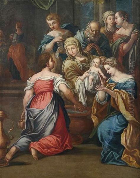 Geburt Der Maria Oil Painting by Carlo Maratta