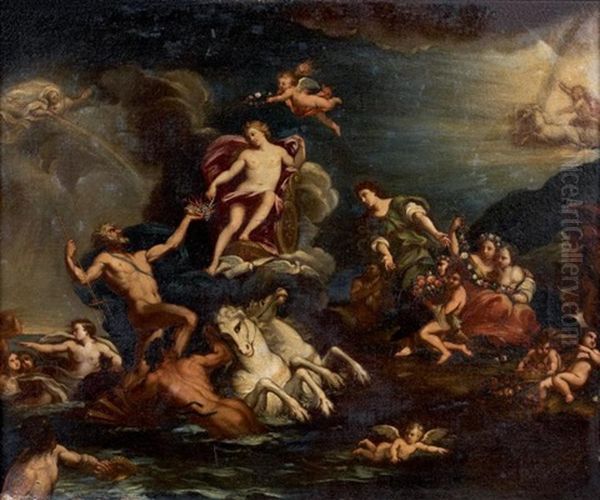 Neptune Et Amphitrite Oil Painting by Carlo Maratta