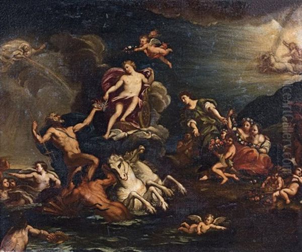 Neptune Et Amphitrite Oil Painting by Carlo Maratta