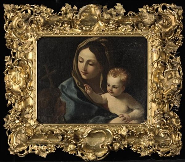 The Madonna And Child With The Infant Saint John The Baptist Oil Painting by Carlo Maratta