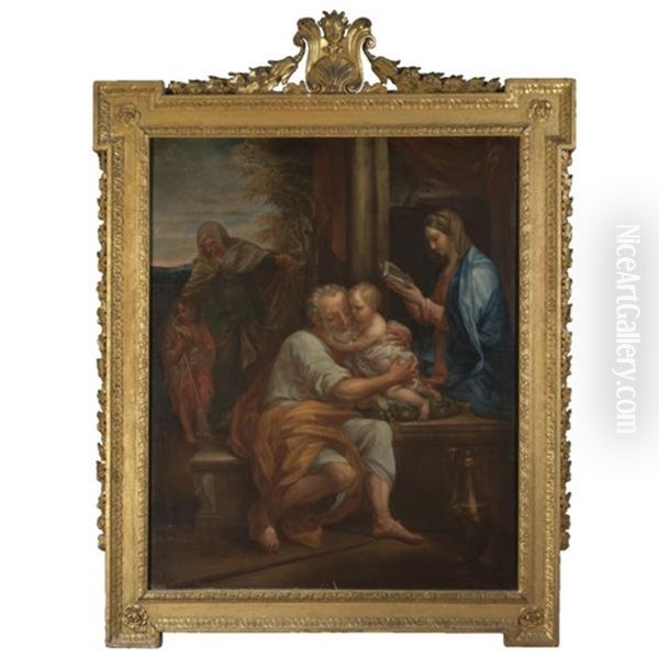 The Holy Family With Saints Elizabeth And John The Baptist Oil Painting by Carlo Maratta