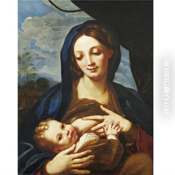 Madonna And Child Oil Painting by Carlo Maratta