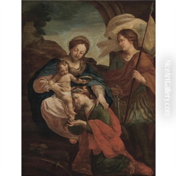 Madonna And Child With Saints Oil Painting by Carlo Maratta