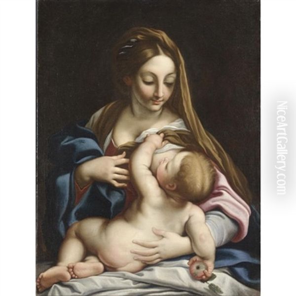 Madonna Col Bambino Oil Painting by Carlo Maratta