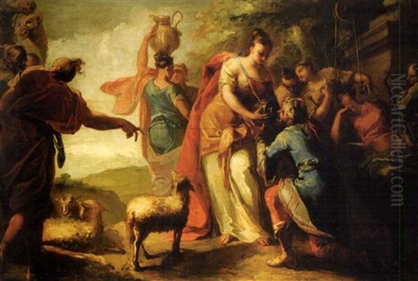 Jupiter And Antiope Oil Painting by Carlo Maratta