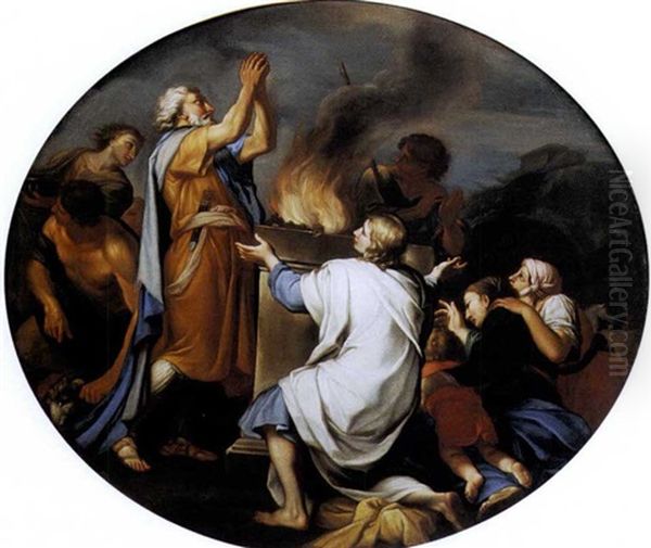 La Sacrifice De Noe Oil Painting by Carlo Maratta