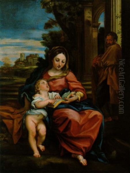 La Sacra Famiglia Oil Painting by Carlo Maratta