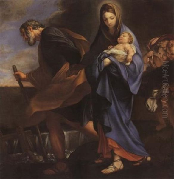 Fuga In Egitto Oil Painting by Carlo Maratta