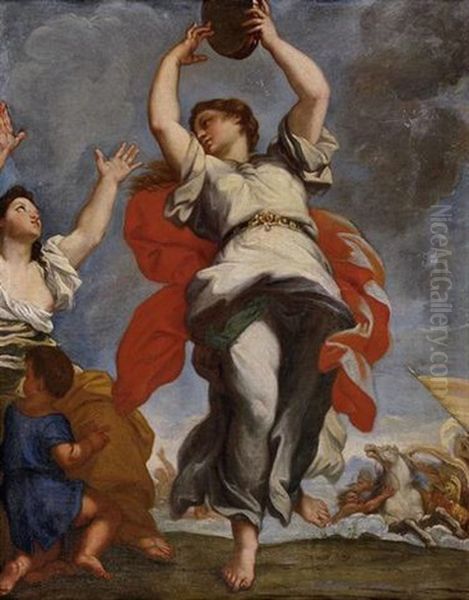 Miriam Dancing Oil Painting by Carlo Maratta