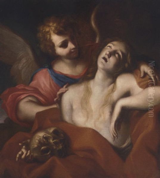 The Death Of The Magdalen Oil Painting by Carlo Maratta