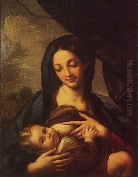 La Vierge A L'enfant Oil Painting by Carlo Maratta