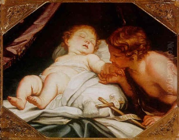 The Christ Child And St. John Oil Painting by Carlo Maratta