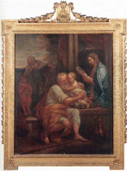 The Holy Family With Saints Elizabeth And John The Baptist Oil Painting by Carlo Maratta