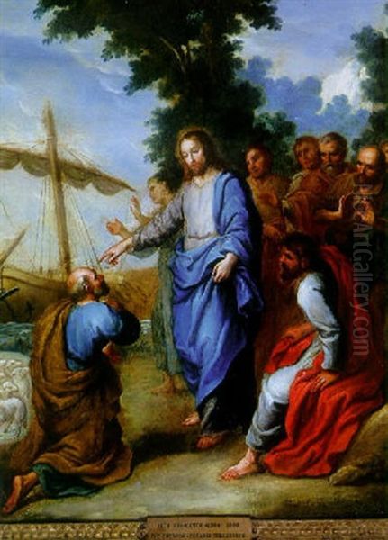 Christ And His Apostles On The Sea Of Galilee Oil Painting by Carlo Maratta